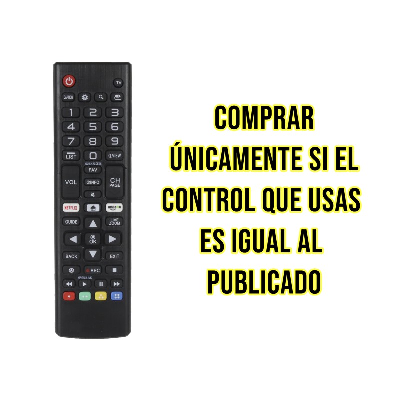 Control Remoto LG AKB75095315 Smart TV Netflix Amazon Magic Link