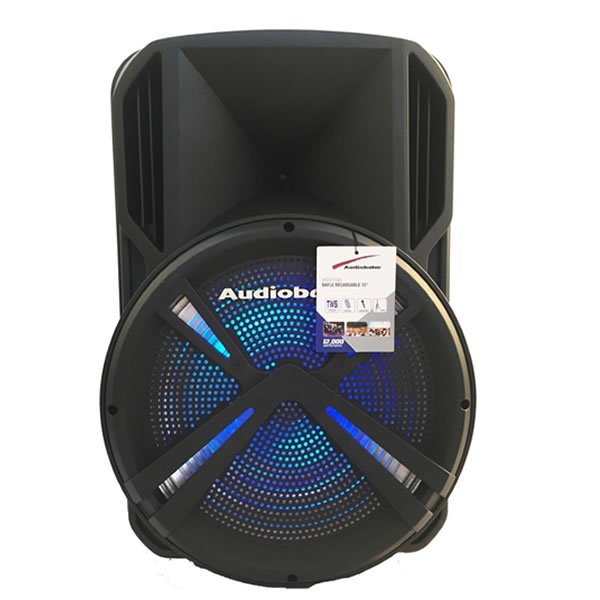  Bafle Recargable Con Tripié y Bluetooth Audiobahn ASG152I - Negro
