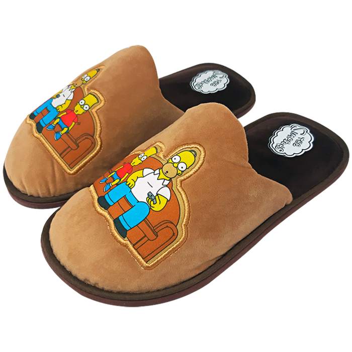 Pantufla Bart Homero Simpson Color Café Para Caballero