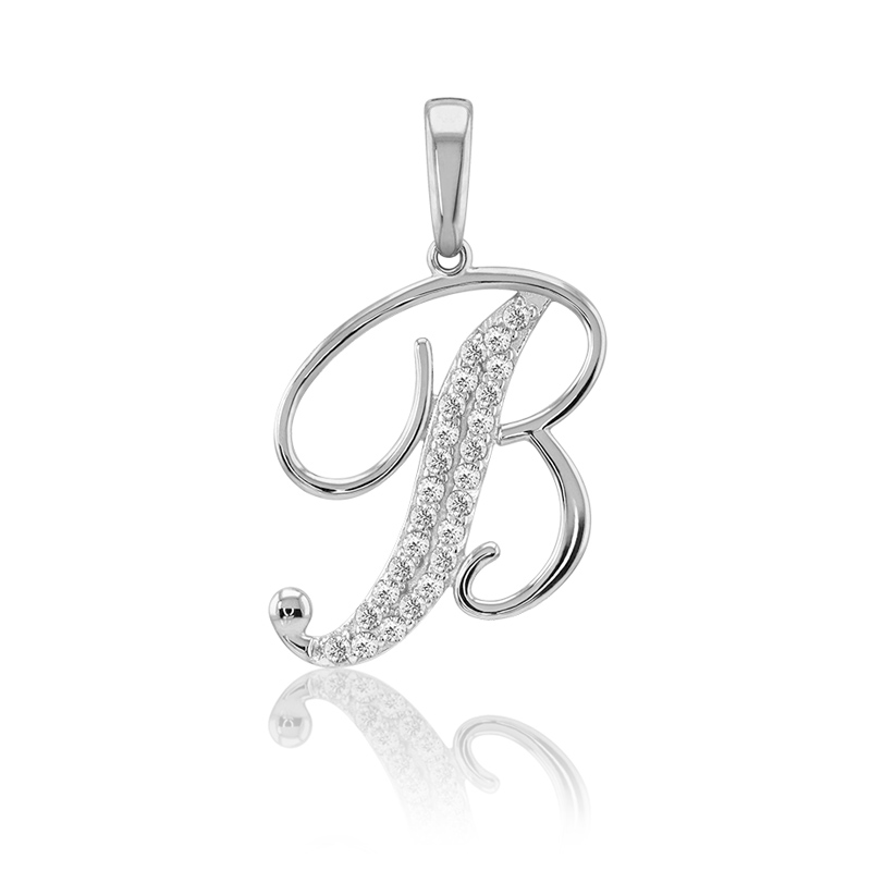 DIJE LETRA B ORO 14K ABBA JOYAS