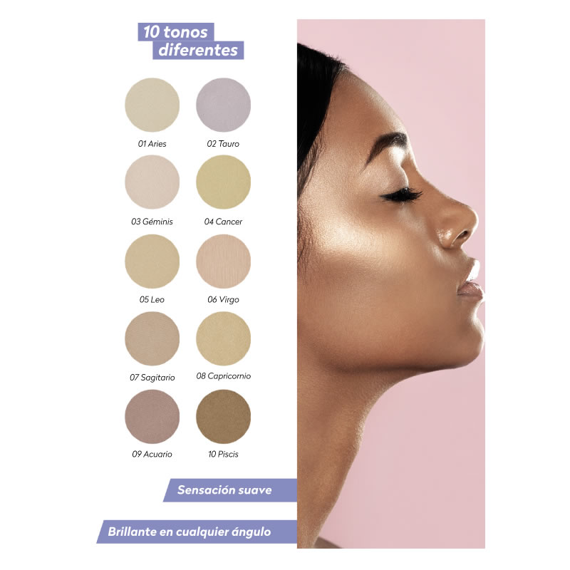 Iluminador Bissú Suave Textura Fácil Aplicación Varios Tonos