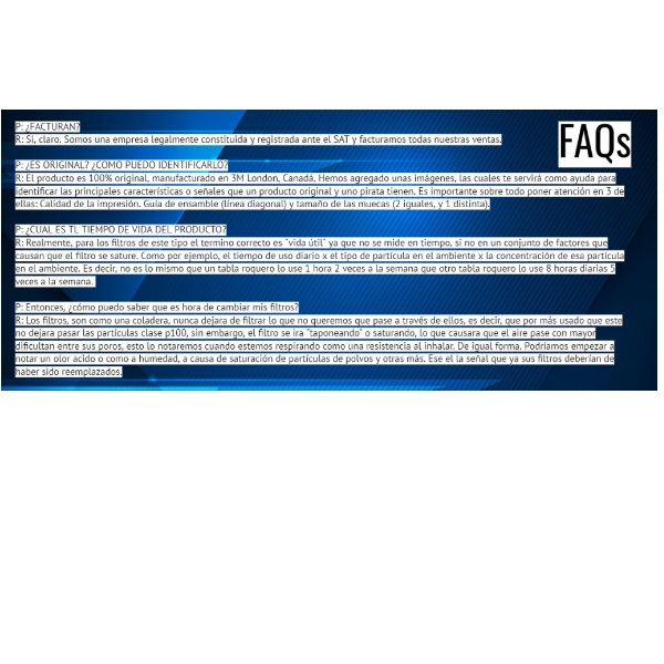 Filtros para particulas P100, 3M Modelo 7093 Original