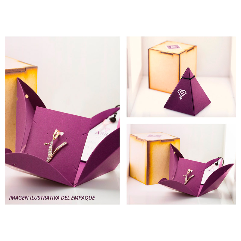 DIJE LETRA B ORO 14K ABBA JOYAS