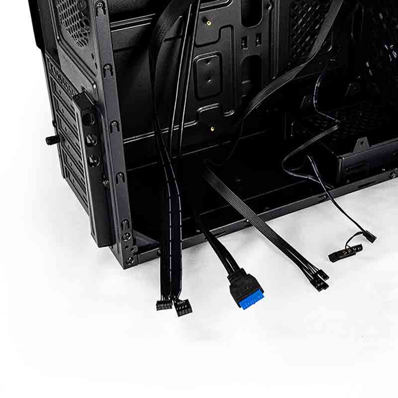 GABINETE YEYIAN GAMER YNH-SL900 STAHL 900 MESH 1VEN LED USB