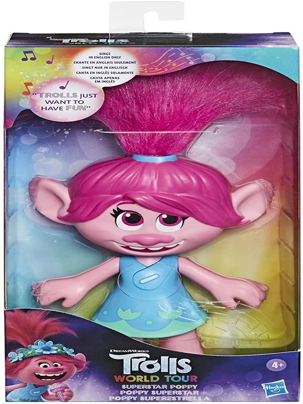 Trolls Poppy Superestrella Canta En Español Muñeca De 30 Cm