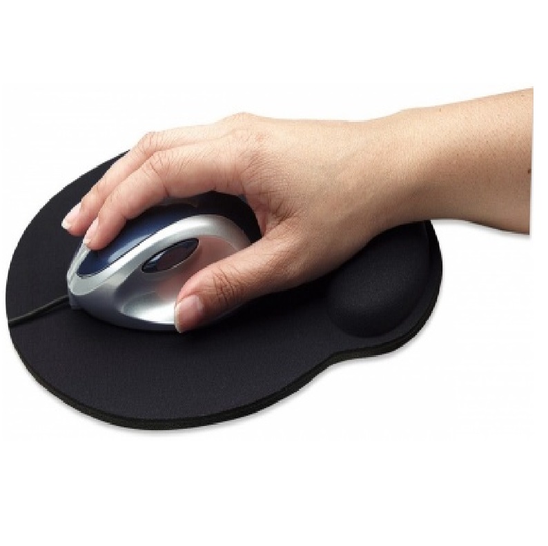 MOUSE PAD MANHATTAN TIPO GEL NEGRO 434362 POSA MUÑECAS PC GAMER LAP MAC MACBOOK ERGONOMICO CONSOLA