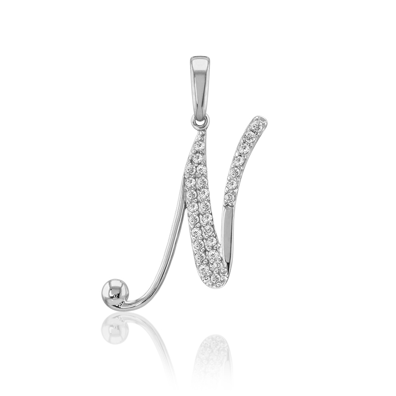 DIJE LETRA N ORO 14K ABBA JOYAS