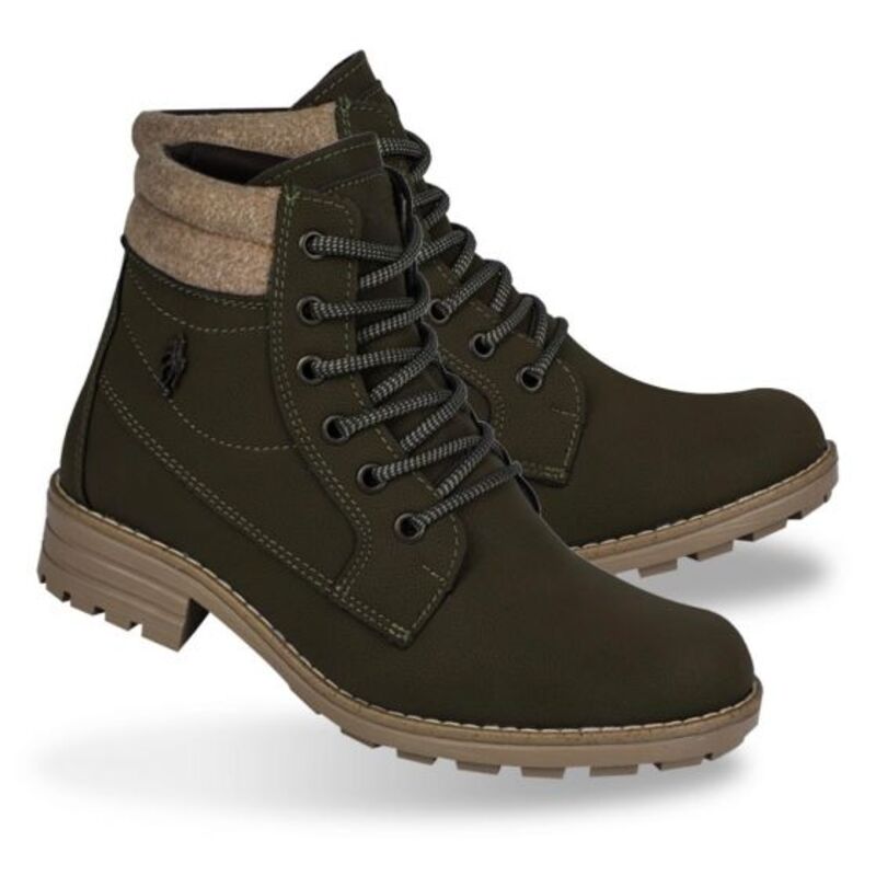 Botas Para Dama Hpc Polo Heavy Color Verde Militar 449