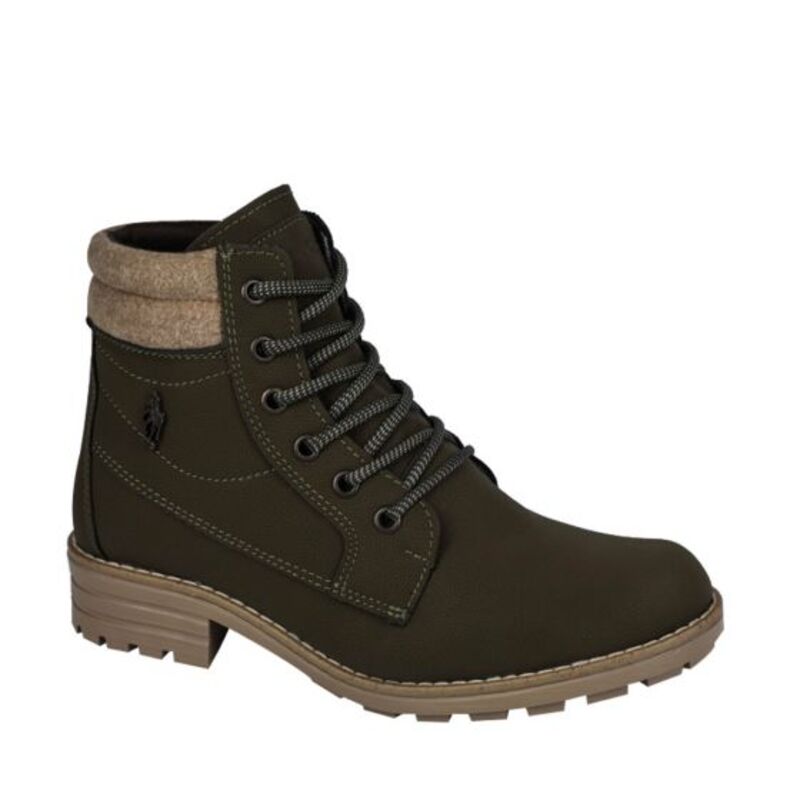 Botas Para Dama Hpc Polo Heavy Color Verde Militar 449