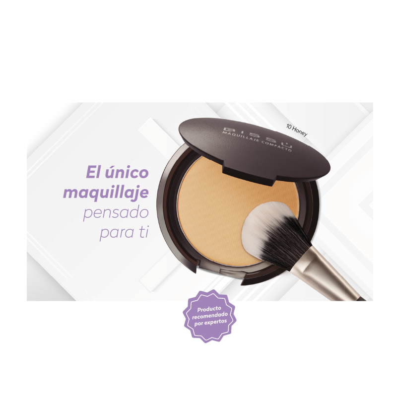 Maquillaje Compacto Bissú Gran Cobertura Tonos Naturales