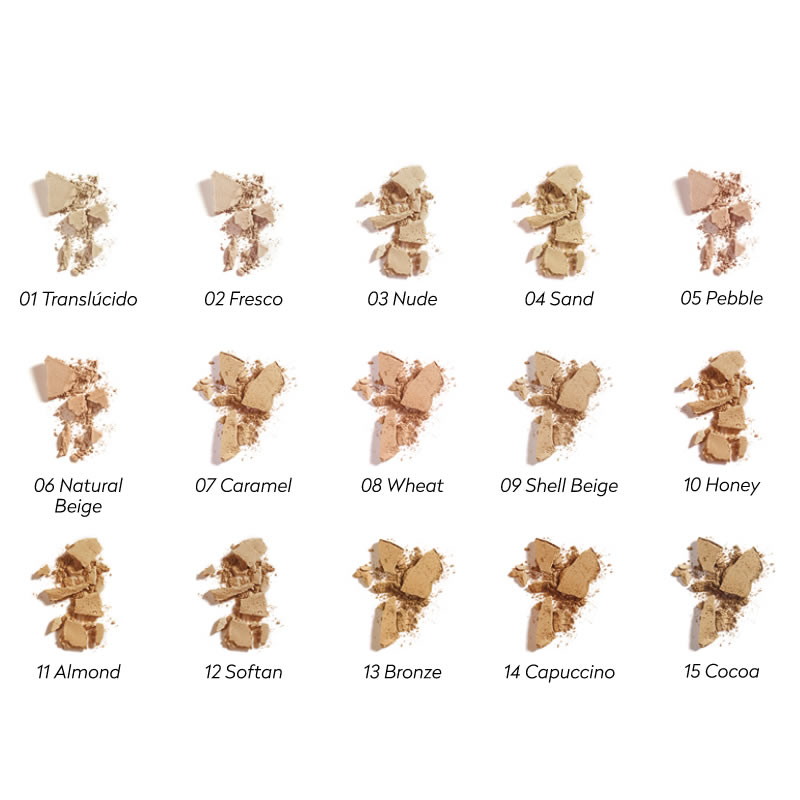 Maquillaje Compacto Bissú Gran Cobertura Tonos Naturales