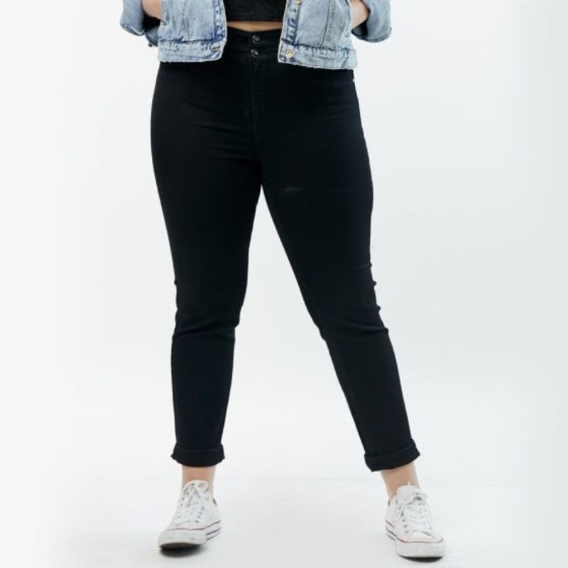 Jeans Para Mujer Tallas Extras Curvy Color Negro 639