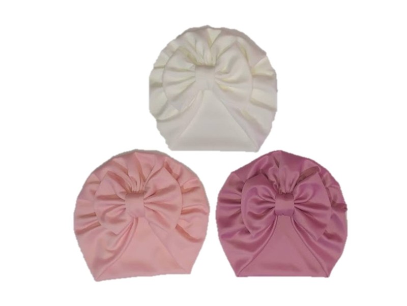 Set gorros banditas tiaras diademas para bebe niña 0-6 m. Headwrap turbantes bebe. Kit salida de hospital