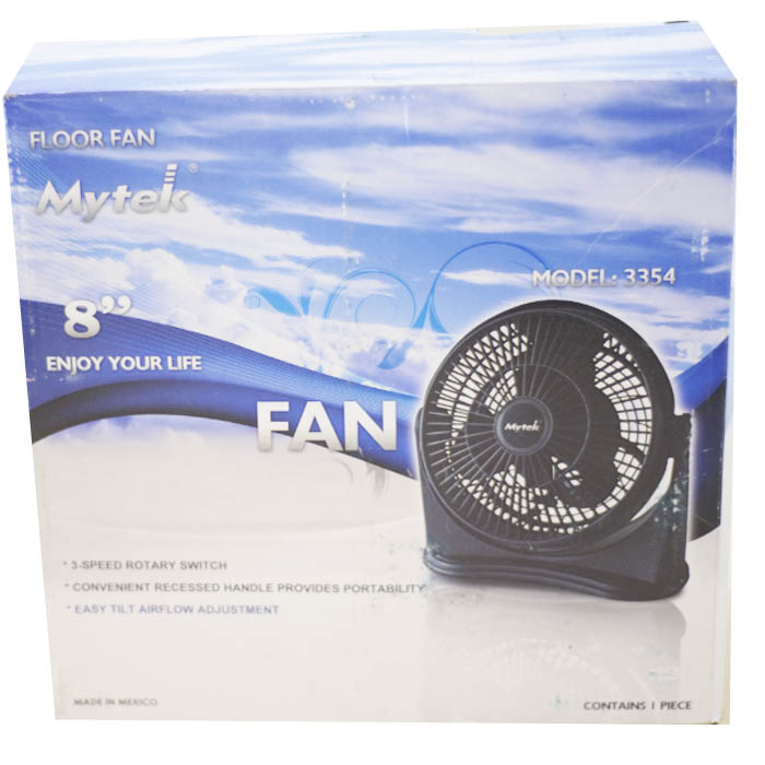 Ventilador 3 Velocidades Plástico Mytek 8 Pulgadas Piso 