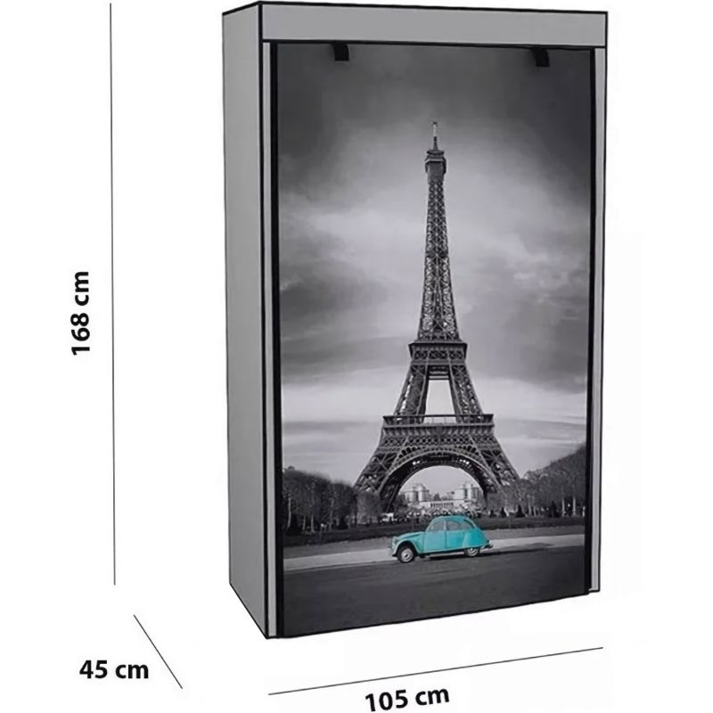 Closet Armable Ropero Eiffel Portatil Entrepaños Organizador Plegable