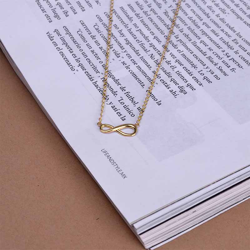 Gargantilla Oro Puro 10k Infinito  VAROURO | Collar Amor + Estuche