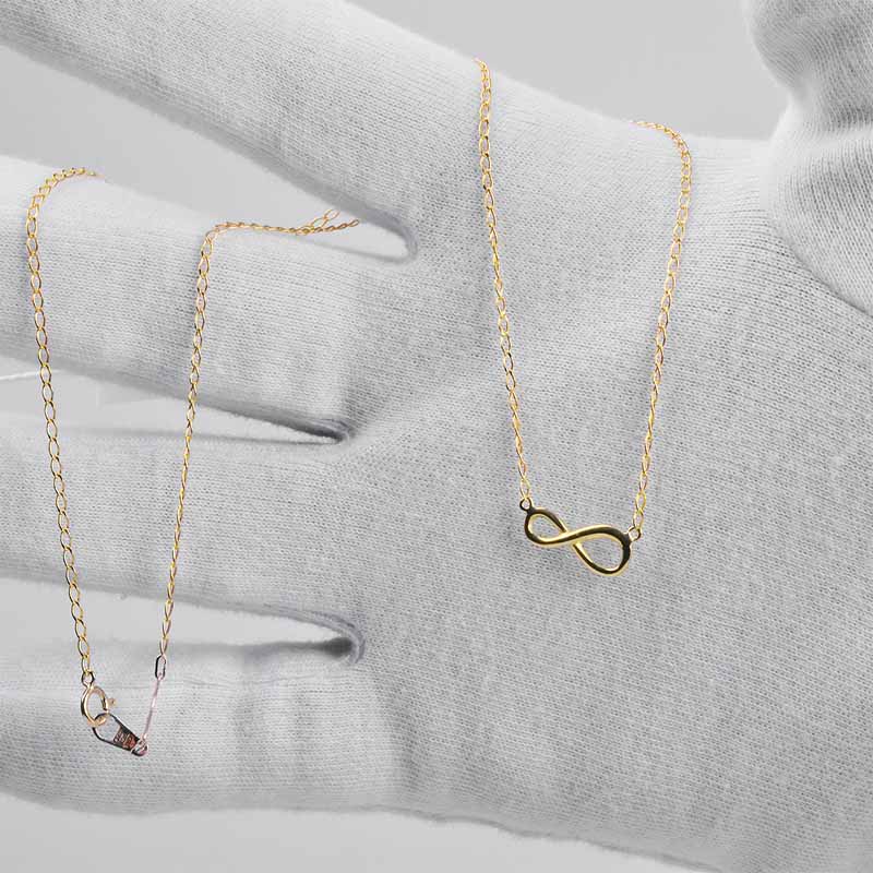 Gargantilla Oro Puro 10k Infinito  VAROURO | Collar Amor + Estuche