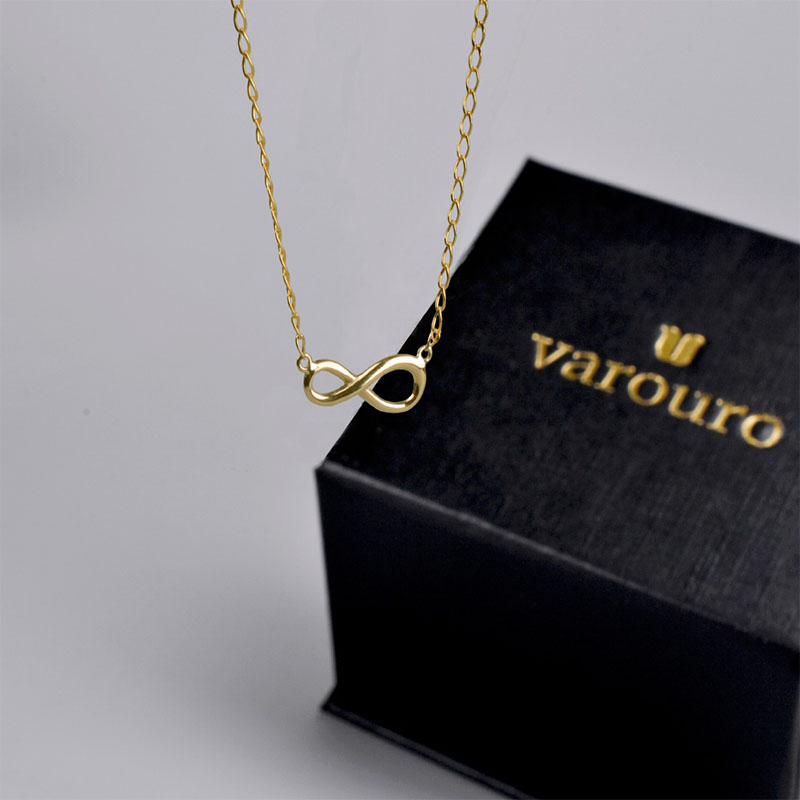 Gargantilla Oro Puro 10k Infinito  VAROURO | Collar Amor + Estuche