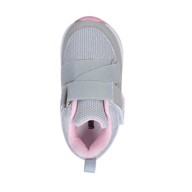 Tenis Casual Para Niña Gris Con Moño Rosa 962747
