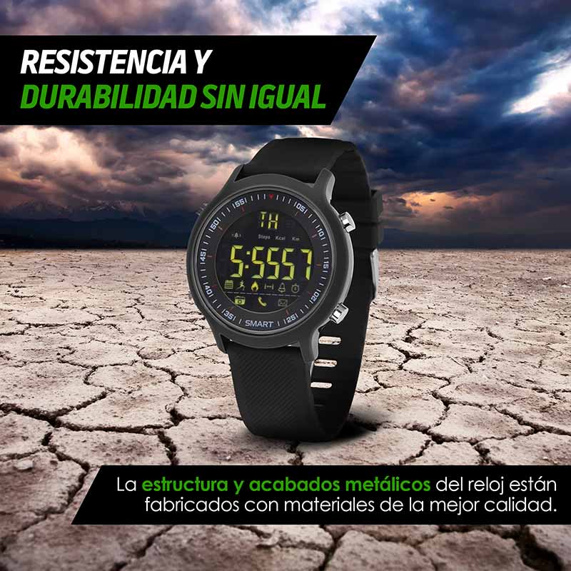 Smartwatch Reloj Inteligente Deportivo con Podómetro Redlemon