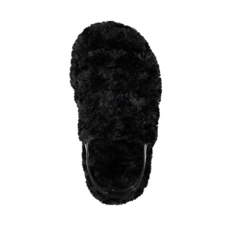 Pantufla Sandalia Para Dama Mujer Peluche Color Negro 419