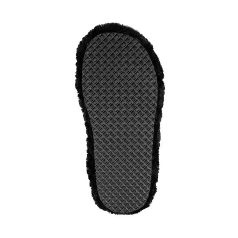 Pantufla Sandalia Para Dama Mujer Peluche Color Negro 419