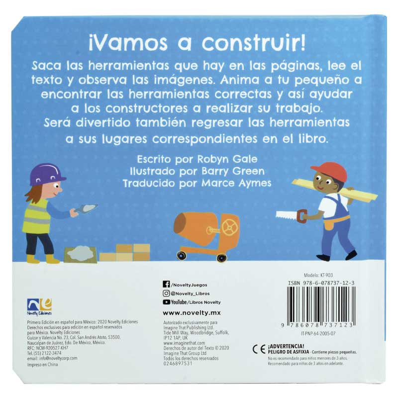 Libro Preescolar Vamos a Construir con Herramientas - Novelty