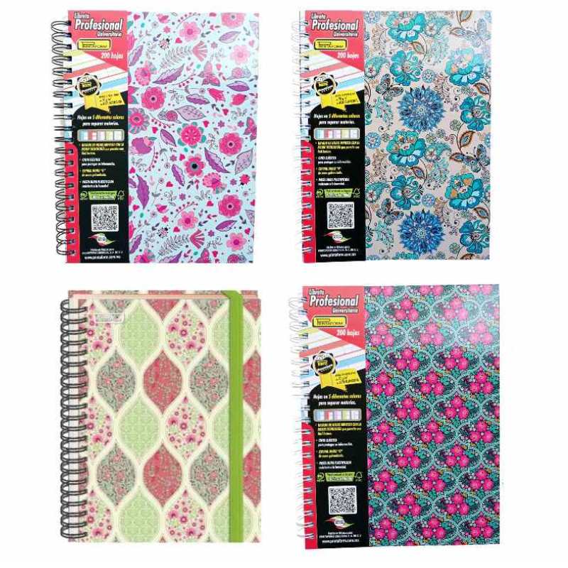 Libreta Universitaria Con 200 Hojas En 5 Diferentes Colores 5 Materias