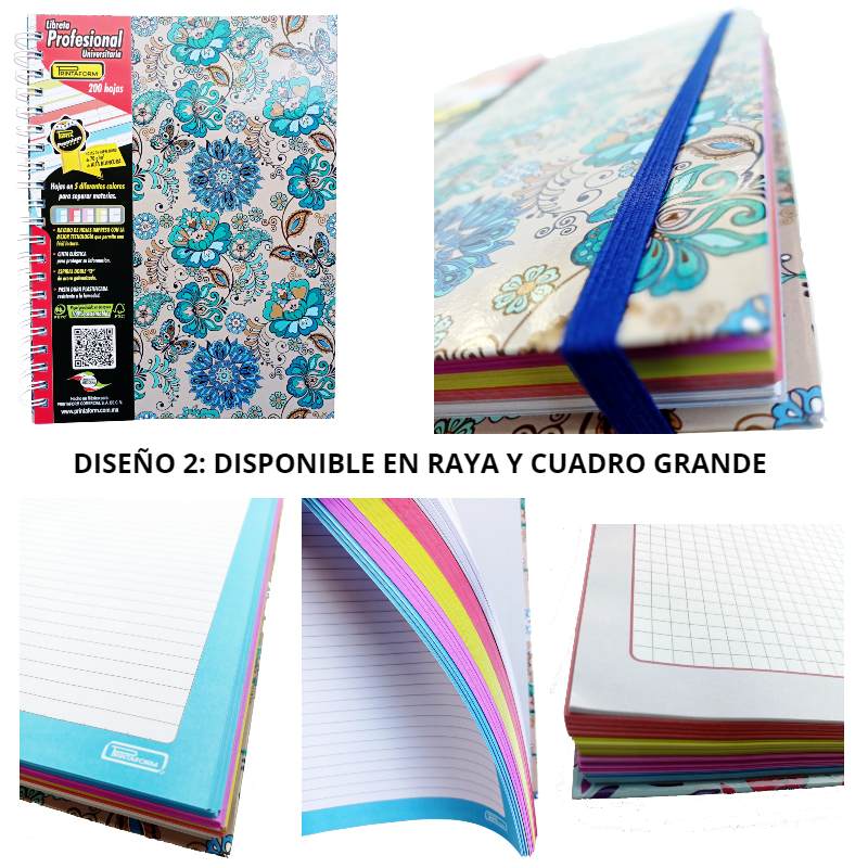 Libreta Universitaria Con 200 Hojas En 5 Diferentes Colores 5 Materias