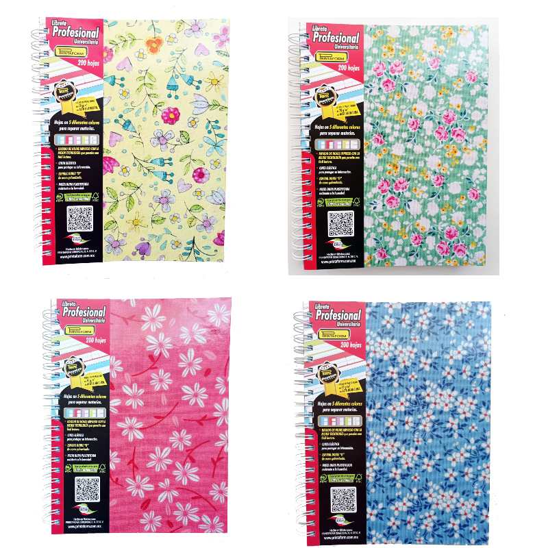 Libreta Universitaria Con 200 Hojas En 5 Diferentes Colores 5 Materias