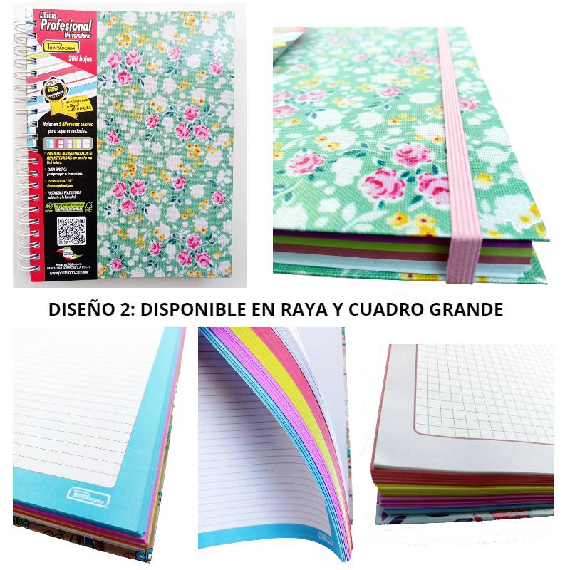 Libreta Universitaria Con 200 Hojas En 5 Diferentes Colores 5 Materias