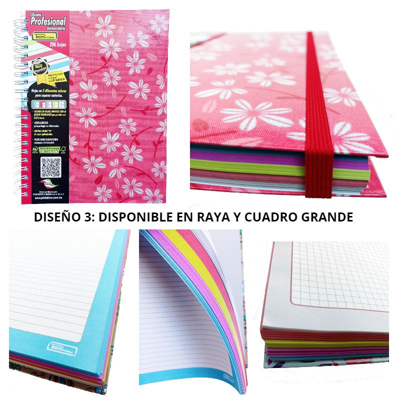 Libreta Universitaria Con 200 Hojas En 5 Diferentes Colores 5 Materias