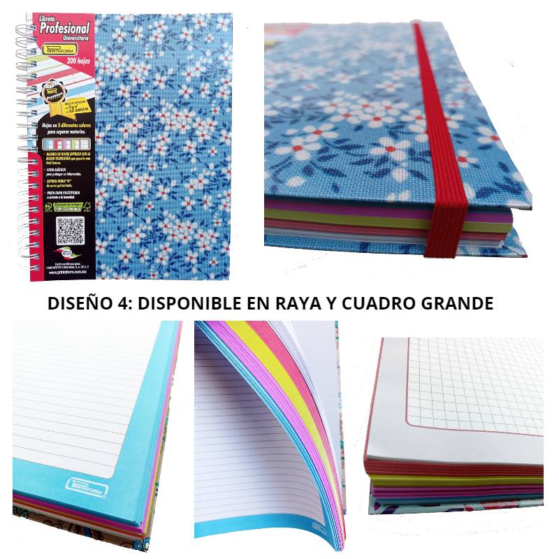 Libreta Universitaria Con 200 Hojas En 5 Diferentes Colores 5 Materias