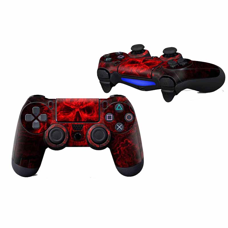Ps4 Skin Estampa Control Playstation 4 Calavera Roja