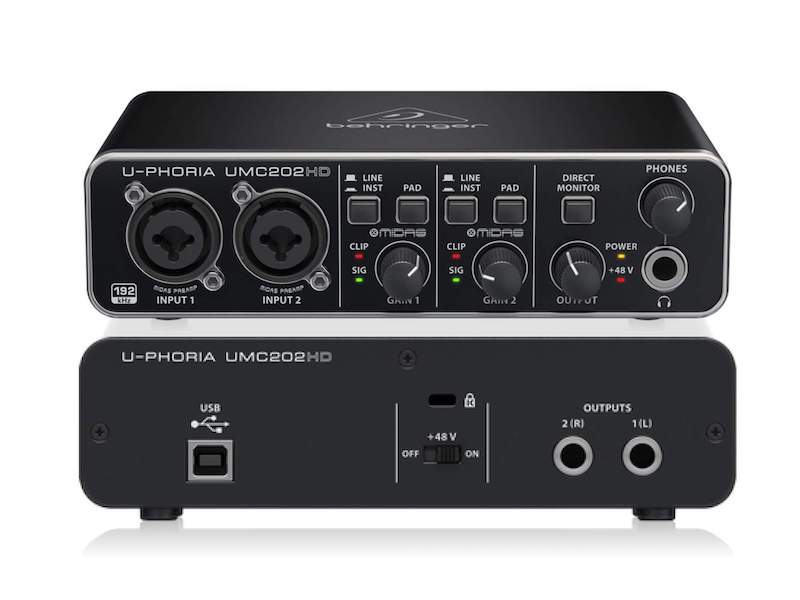 Interfaz Interfase De Audio Behringer U-phoria Umc202hd