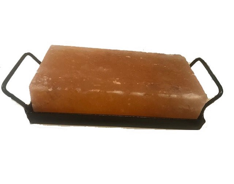 Tabla De Sal De Himalaya 20*10*5 + Base De Acero