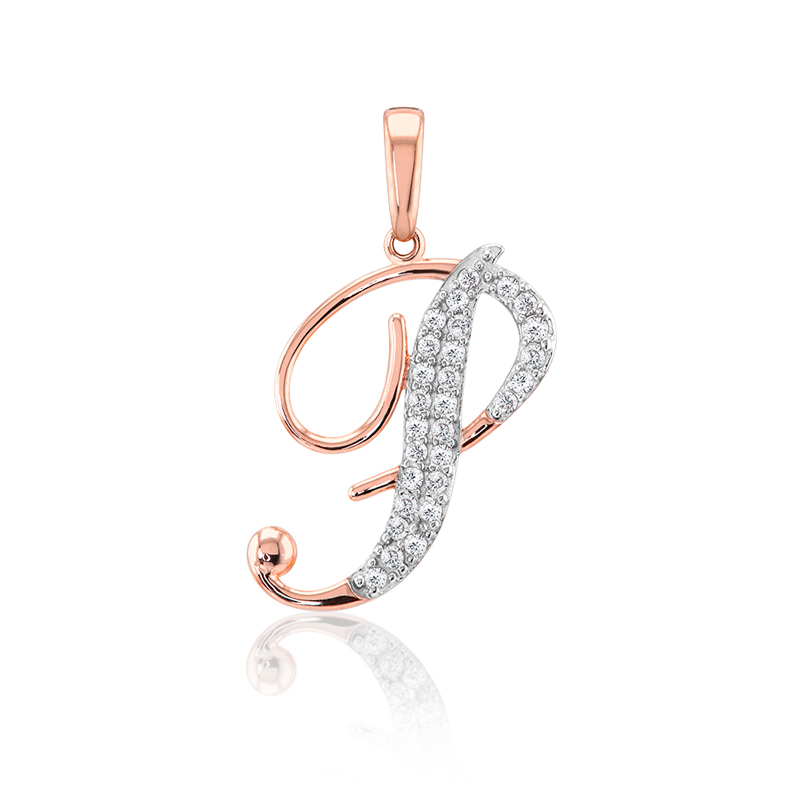 DIJE LETRA P ORO 14K ABBA JOYAS