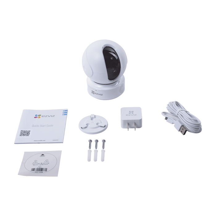 Camara PT Mini IP 2 MP H.264 Lente 4 mm Visión nocturna 10 m con Ranura MicroSD Uso Interior C6CN EZVIZ