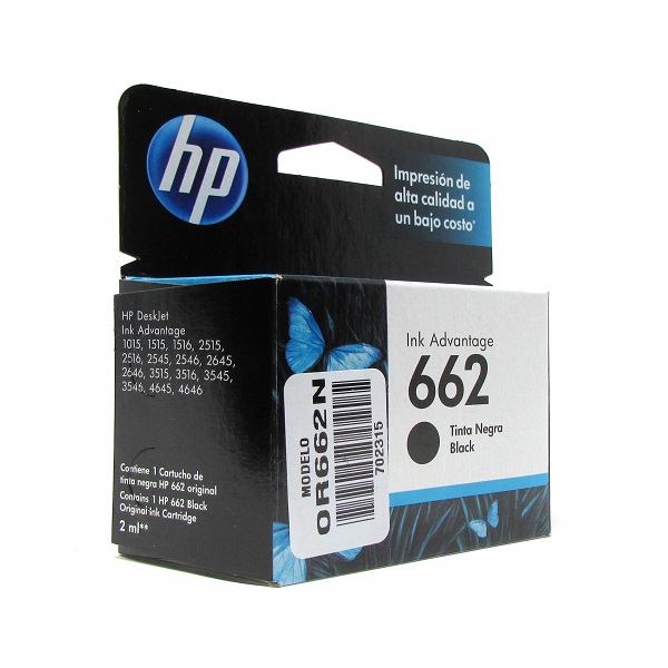 Cartucho Hp original 662 Negro Deskjet 2515/2516/3515/3516