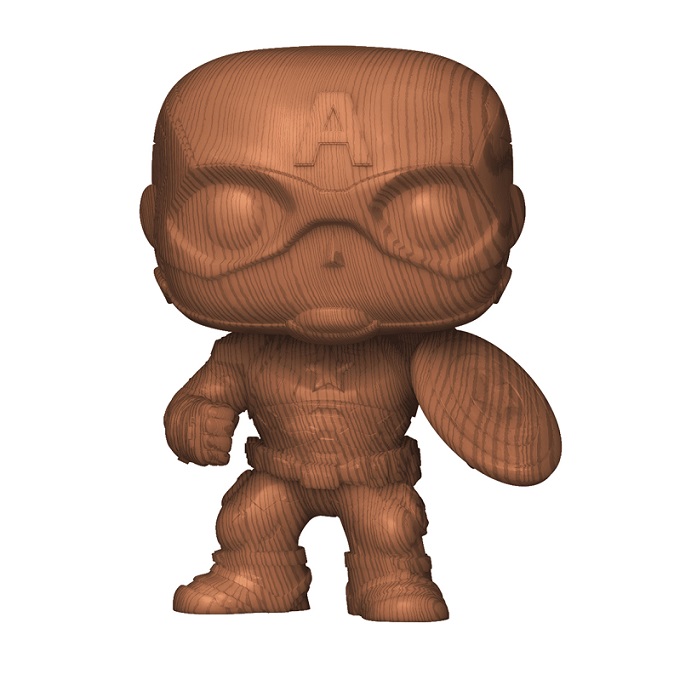 Exclusivo Mixup Funko Pop Figura Marvel Capitan America Madera