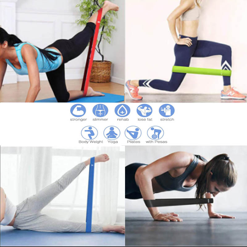 1 Bandas Ligas De Resistencia Para Ejercicio Yoga Crossfit Nivel-Resistencia 4 color Rojo