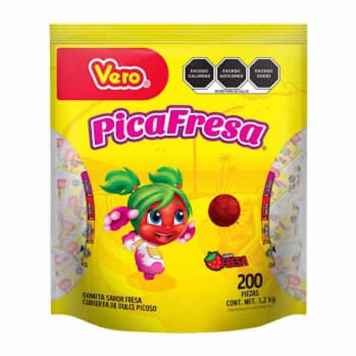 Picafresa Gomitas Confitadas, Dulces Vero 200 piezas (1,2kg)