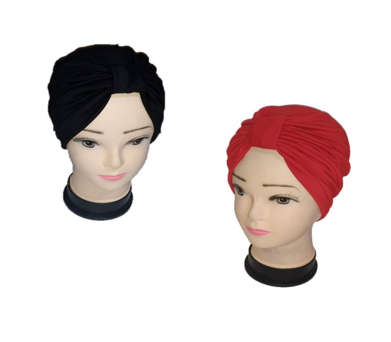 Gorros para Dama Tipo Turbantes en Algodón (Pack de 2 Piezas): Oncológicos, Alopecia, Restaurante, de Moda.