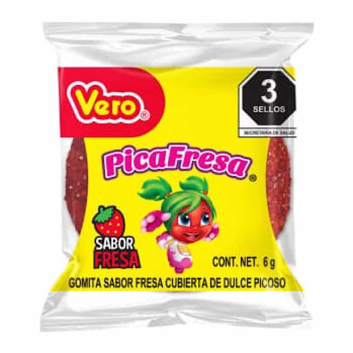 Picafresa Gomitas Confitadas, Dulces Vero 200 piezas (1,2kg)