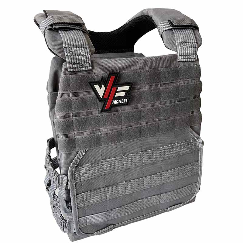 Chaleco de Peso Táctico Crossfit + 2 Placas De 10lb (Gris)
