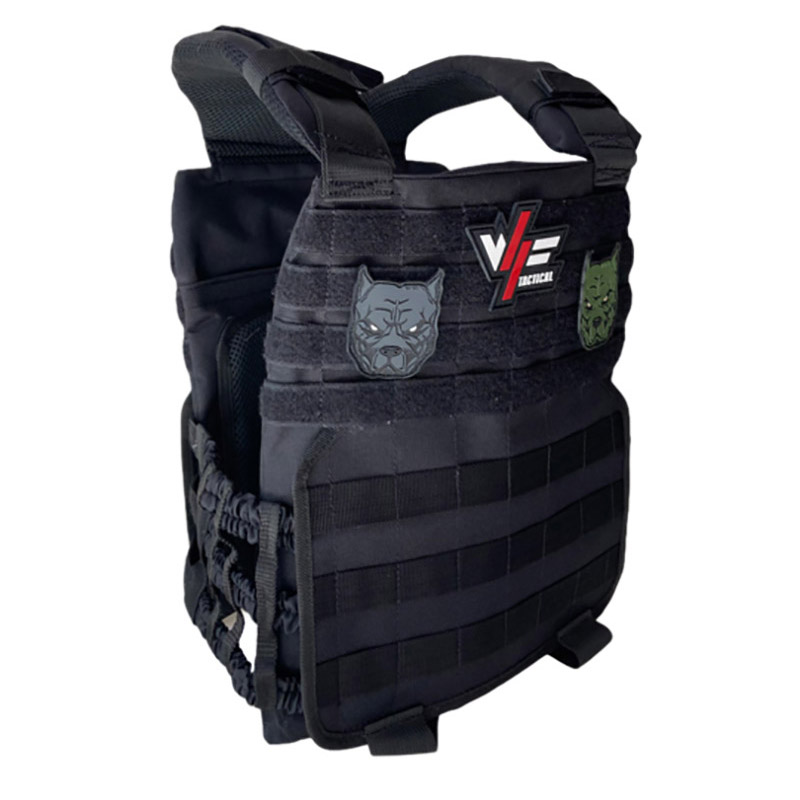 Chaleco de Peso Táctico Crossfit + 2 Placas De 10lb (Negro)