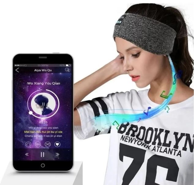 Diadema Antifaz Banda Dormir Viaje Audifonos Bluetooth Music