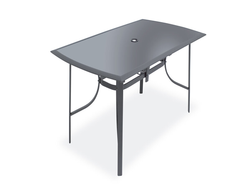 Comedor Exterior Venecia De Acero C/6 Sillas Y Sombrilla