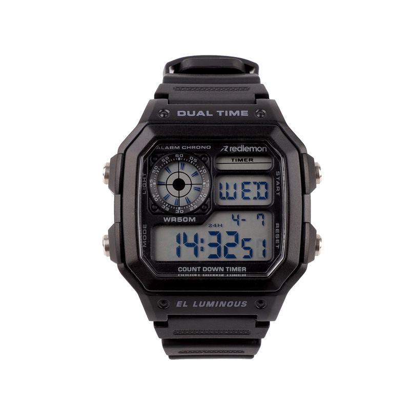 Reloj Clásico Deportivo Resistente Pantalla Digital Mod.1299 Redlemon