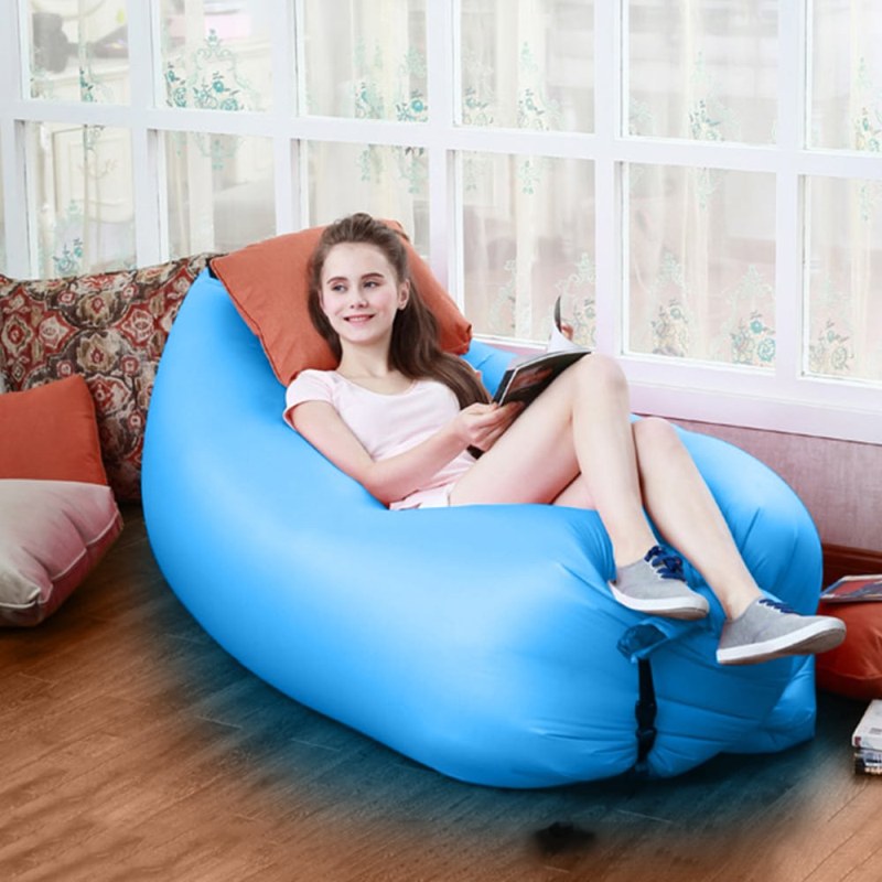  Laybag - Sofá hinchable con almohada hinchable al aire
